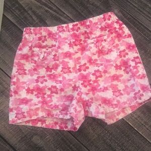 Pink flower shorts